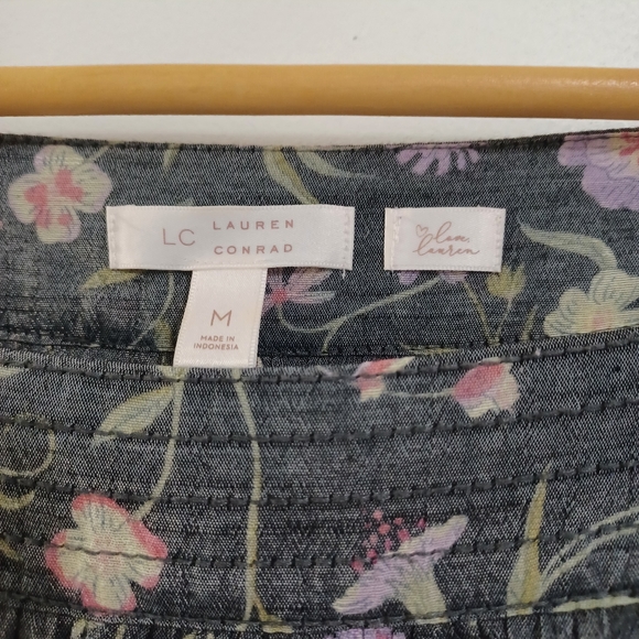 LC Lauren Conrad Floral Print Blouse Top - Picture 3 of 7